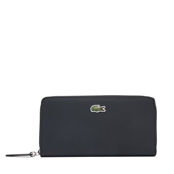 Portfel Lacoste. Czarne portfele damskie Lacoste, bez wzorów. Za 429.99 zł.