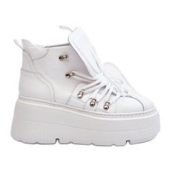 Zazoo 3416 Skórzane Damskie Buty Sportowe Białe. Białe obuwie sportowe damskie bez wzorów, ze skóry. Za 655.83 zł.