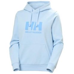 Bluza damska z kapturem Helly Hansen LOGO. Niebieskie bluzy damskie Helly Hansen, na lato, xl, bez wzorów, z bawełny, z kapturem. Za 330.00 zł.
