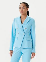 Morgan Marynarka 251-VPKY.F Turkusowy Slim Fit. Niebieskie żakiety damskie Morgan, bez wzorów, z bawełny. Za 339.99 zł.