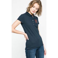 Tommy Hilfiger - Top Nikita. Szare topy damskie Tommy Hilfiger, z bawełny, z krótkim rękawem. W wyprzedaży za 199.90 zł.