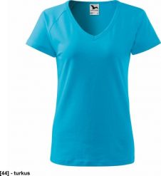 MALFINI Dream 128 - ADLER - Koszulka damska, 180 g/m, - turkus XS. T-shirty damskie Malfini, m, bez wzorów, bez kołnierzyka. Za 34.65 zł.