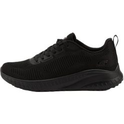 Buty Skechers Bobs Squad Chaos-Face Off, Kobiety. Czarne obuwie sportowe damskie Skechers, bez wzorów, z gumy, trekkingowe. Za 319.99 zł.