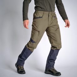 Spodnie Solognac Steppe 540. Brązowe spodnie sportowe męskie SOLOGNAC, l, bez wzorów, z bawełny, outdoorowe. Za 179.99 zł.