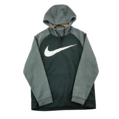 Bluza z kapturem męska Nike. Czarne bluzy sportowe męskie Nike, l, bez wzorów, z jeansu, z kapturem, na fitness i siłownię. Za 97.94 zł.
