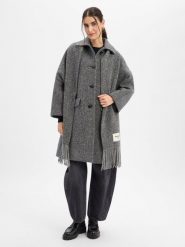 Weekend Max Mara płaszcz wełniany Kobiety Wełna szary, 36. Szare płaszcze damskie Weekend Max Mara, bez wzorów, z wełny, bez kaptura. Za 3,049.95 zł.