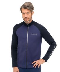 Bluza dresowa termoaktywna rozpinana męska Brubeck Athletic. Czarne bluzy męskie Brubeck, m, bez wzorów, z dresówki, bez kaptura. Za 239.99 zł.
