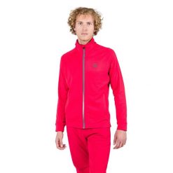 Bluza męska Rossignol Blackside Fleece Fz. Czerwone bluzy sportowe męskie Rossignol, m, bez wzorów, bez kaptura, narciarskie. Za 419.99 zł.