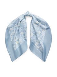 LAUREN RALPH LAUREN Chusta 454P14497002 Błękitny. Niebieskie czapki i kapelusze damskie Lauren Ralph Lauren, bez wzorów, z jedwabiu. Za 519.99 zł.