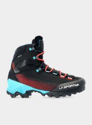 Buty wysokogórskie damskie La Sportiva Aequilibrium ST GTX. Czarne obuwie sportowe damskie La Sportiva, bez wzorów, z gore-texu, trekkingowe. Za 1,489.85 zł.