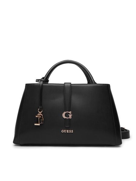 Guess Torebka Carrie HWVG98 96060 Czarny. Czarne torebki do ręki damskie Guess, z aplikacjami, ze skóry, bez dodatków. Za 639.99 zł.