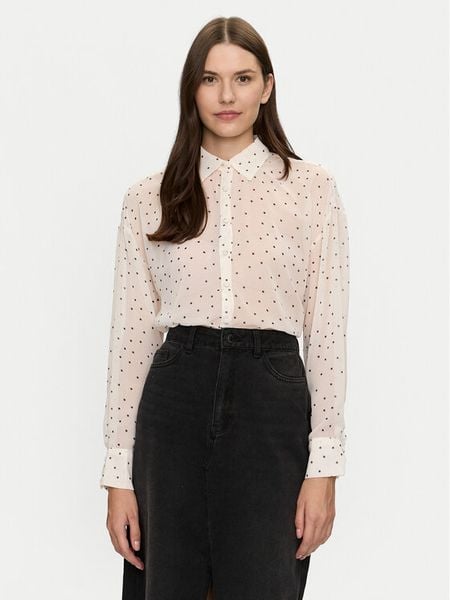 Brave Soul Koszula LSH-272DOTTICREA Écru Regular Fit. Bluzki damskie Brave Soul, xl, bez wzorów, z syntetyku, bez kołnierzyka, bez ramiączek. Za 79.99 zł.