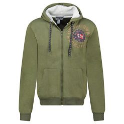 Bluza Geographical Norway GEGANTO KAKI DB MEN 100 khaki męska (WZ3028H/GN-Kaki). Zielone bluzy męskie Geographical Norway, l, bez wzorów, bez kaptura. Za 149.00 zł.