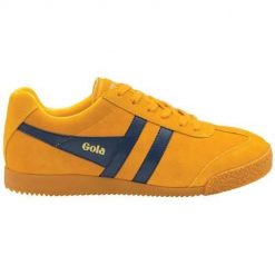 Buty do chodzenia męskie Gola Harrier Suede. Niebieskie buty sportowe męskie Gola, z materiału, bez zapięcia, trekkingowe. Za 424.00 zł.