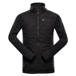 Bluza męska sportowa z wełną merino Alpine Pro Jorw. Czarne bluzy męskie Alpine Pro, m, bez wzorów, z wełny, bez kaptura. W wyprzedaży za 349.00 zł.