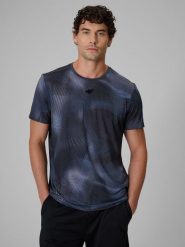 4F Koszulka trenignowa regular szybkoschnąca męska - szara XXL. Czarne t-shirty męskie 4f, l, bez wzorów, z materiału, klasyczne, bez kołnierzyka. Za 139.99 zł.