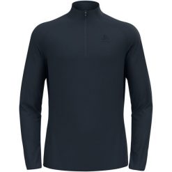 Bluza techniczna męska ODLO Essential Light Mid Layer z krótkim zamkiem. Niebieskie bluzy męskie Odlo, m, bez wzorów, bez kaptura. W wyprzedaży za 209.99 zł.