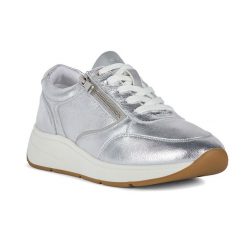 Buty damskie Geox Cristael. Szare obuwie sportowe damskie Geox, bez wzorów, z gumy. Za 569.99 zł.