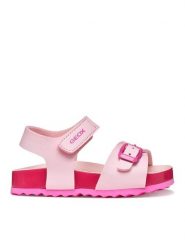 Geox Sandały B Sandal Chalki Girl B652RA 000BC C0808 S Różowy. Czerwone sandały dziewczęce Geox, ze skóry, bez zapięcia. Za 209.99 zł.