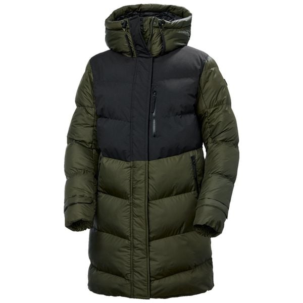 Damska kurtka puchowa Helly Hansen Explorer. Zielone kurtki damskie Helly Hansen, na zimę, bez wzorów, z puchu, bez kaptura. W wyprzedaży za 826.30 zł.