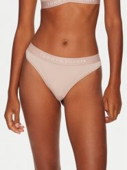 Tommy Hilfiger Stringi UW0UW05510 Beżowy. Brązowe stringi damskie Tommy Hilfiger, l, bez wzorów, z syntetyku. Za 69.99 zł.
