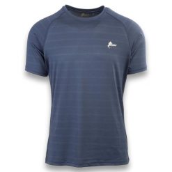 T-Shirt Ande Omio Tec Dorośli. Niebieskie t-shirty męskie ANDE, s, bez wzorów, z elastanu, klasyczne, bez kołnierzyka. Za 167.99 zł.