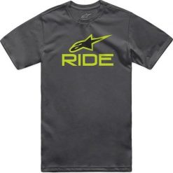 Alpinestars T-shirt ALPINESTARS RIDE 4.0 CSF TEE, Charcoal/Lime/Black Rozmiar: L. Czarne t-shirty męskie Alpinestars, l, bez wzorów, bez kołnierzyka. Za 145.02 zł.