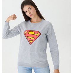 Bluza z nadrukiem Superman - Jasny szary. Bluzy damskie marki House. Za 69.99 zł.