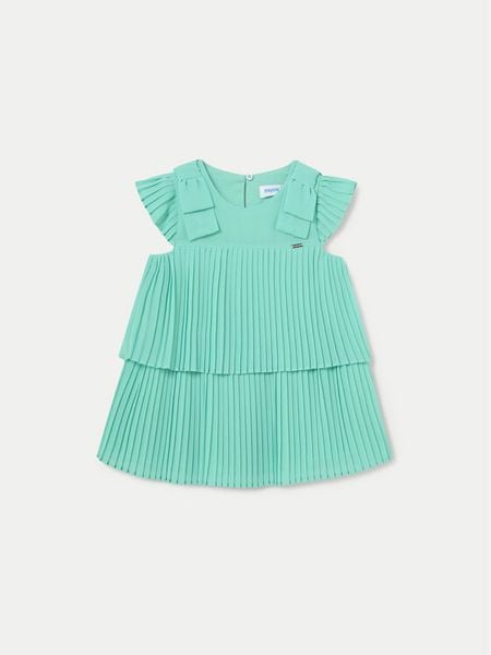 Mayoral Sukienka elegancka 1911 Zielony Regular Fit. Zielone sukienki dla dziewczynek Mayoral, bez wzorów, z syntetyku, eleganckie, bez ramiączek. Za 109.99 zł.