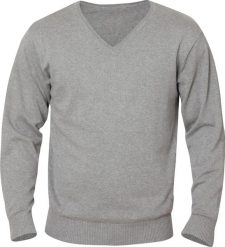 Clique Sweter V‑neck Aston 100% bawełna szary melanż – grey melange. Szare swetry przez głowę męskie CLIQUE, l, bez wzorów, z bawełny, bez kołnierzyka. Za 239.72 zł.