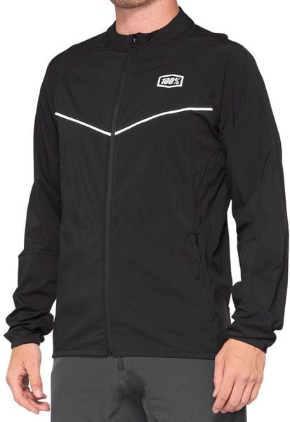 Kurtka męska 100% CORRIDOR Stretch Windbreaker Black roz. M (WYPRZEDAŻ -50%). Czarne kurtki męskie 100%, m, bez wzorów, bez kaptura. Za 277.68 zł.