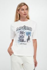 T-shirt damski z nadrukiem SPORTALM. T-shirty damskie Sportalm, bez wzorów, bez kołnierzyka. Za 739.00 zł.