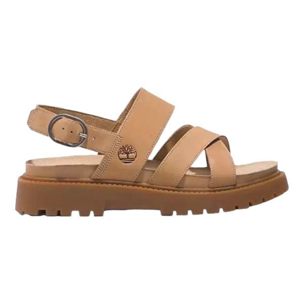 Sandały TIMBERLAND CLAIREMONT WAY CROSS S Brązowy. Brązowe sandały damskie Timberland, bez wzorów, ze skóry, bez obcasa, bez zapięcia. Za 405.99 zł.