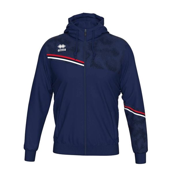 Bluza Errea Eber Ad Dorośli. Niebieskie bluzy męskie ERREA, l, bez wzorów, z materiału, z kapturem. Za 289.99 zł.
