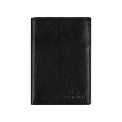 Skórzany portfel w kolorze czarnym - (S)10,5 x (W)15 cm. Czarne portfele męskie Wittchen, z materiału. W wyprzedaży za 139.95 zł.