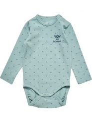 Body z długim rękawem dla dziewczynki Hummel Beesy. Fioletowe body niemowlęce Hummel, bez wzorów, z bawełny, bez ramiączek. Za 157.50 zł.