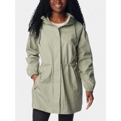 Płaszcz przeciwdeszczowy damski Columbia Splash Side II. Zielone kurtki damskie Columbia, s, bez wzorów, bez kaptura. Za 469.99 zł.