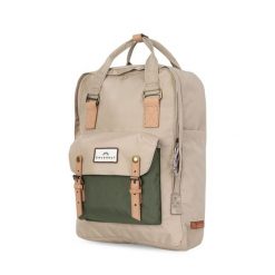 Plecak na laptopa Doughnut Macaroon Large Jungle Series - beige. Brązowe plecaki damskie Doughnut, bez wzorów. Za 297.99 zł.