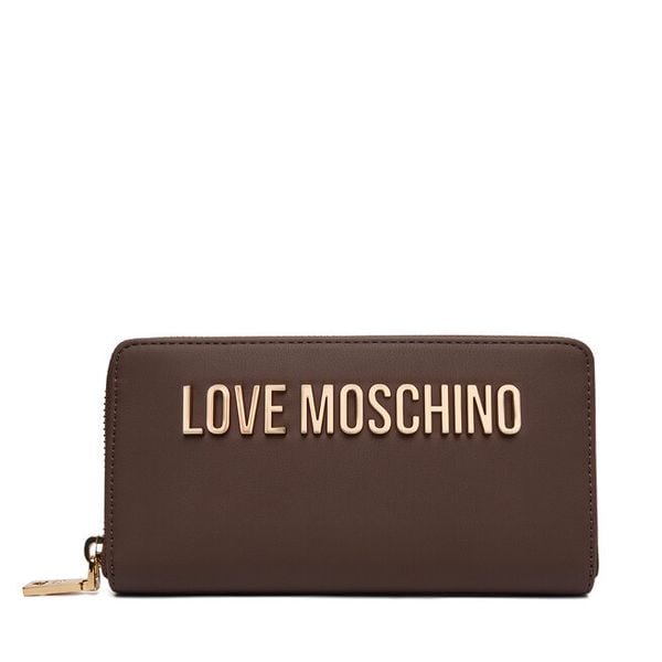 Portfel LOVE MOSCHINO. Brązowe portfele damskie Love Moschino, bez wzorów. Za 372.99 zł.