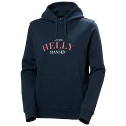Bluza damska z kapturem Helly Hansen Cora Graphic. Niebieskie bluzy damskie Helly Hansen, bez wzorów, z kapturem. Za 400.00 zł.