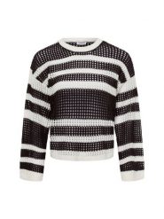 Noisy May Sweter - NMJola Kobiety Sztuczne włókno czarny|biały, XS. Białe swetry damskie Noisy may, xs, bez wzorów, z dzianiny, bez kołnierzyka, bez ramiączek, bez kaptura. Za 159.95 zł.