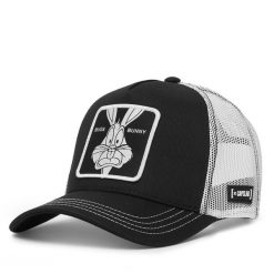 Czapka z daszkiem Capslab. Czarne czapki i kapelusze damskie CapsLab, bez wzorów. Za 149.99 zł.