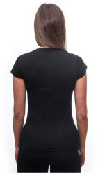 SENSOR MERINO ACTIVE tee ss WOM black L. Czarne t-shirty damskie Smartwool, l, bez wzorów, bez kołnierzyka. Za 484.10 zł.