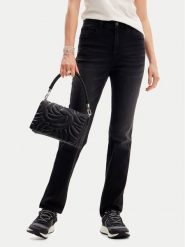 Desigual Jeansy Carmela 24WWDD95 Czarny Skinny Fit. Czarne jeansy damskie Desigual. Za 199.99 zł.