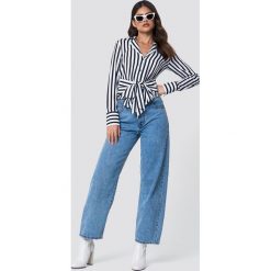 NA-KD Trend Koszula w paski z wiązaniem - Black,White. Koszule damskie marki NA-KD Trend. Za 161.95 zł.
