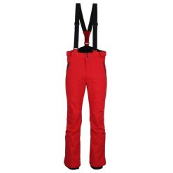Spodnie narciarskie softshell Peak Mountain Ceprim. Czerwone spodnie sportowe męskie Peak Mountain, na zimę, bez wzorów, z softshellu, narciarskie. Za 505.00 zł.