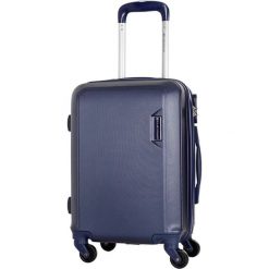 Walizka w kolorze niebieskim - 34 l. Walizki męskie Platinium, z materiału. W wyprzedaży za 189.95 zł.