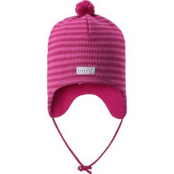 Czapka dziecięca 718723-4801 różowa r. 42-44. Czerwone czapki dla dzieci Lassie by Reima, bez wzorów. Za 43.35 zł.