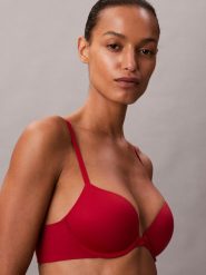 Calvin Klein Biustonosz na fiszbinach Kobiety Sztuczne włókno czerwony, 80C. Czerwone biustonosze Calvin Klein, bez wzorów, z włókna. Za 139.95 zł.