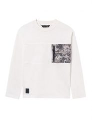 Mayoral Bluzka 7009 Biały Regular Fit. Białe t-shirty dla chłopców Mayoral, bez wzorów, z bawełny, bez ramiączek. Za 89.99 zł.